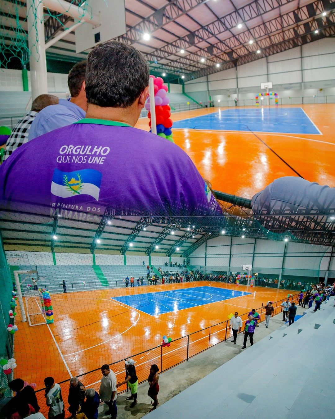 Inauguração do Ginásio Poliesportivo Napoleão Macedo de Miranda.