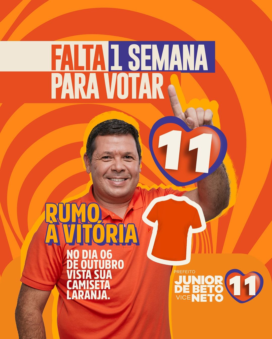 Falta uma semana para votar 11 🧡