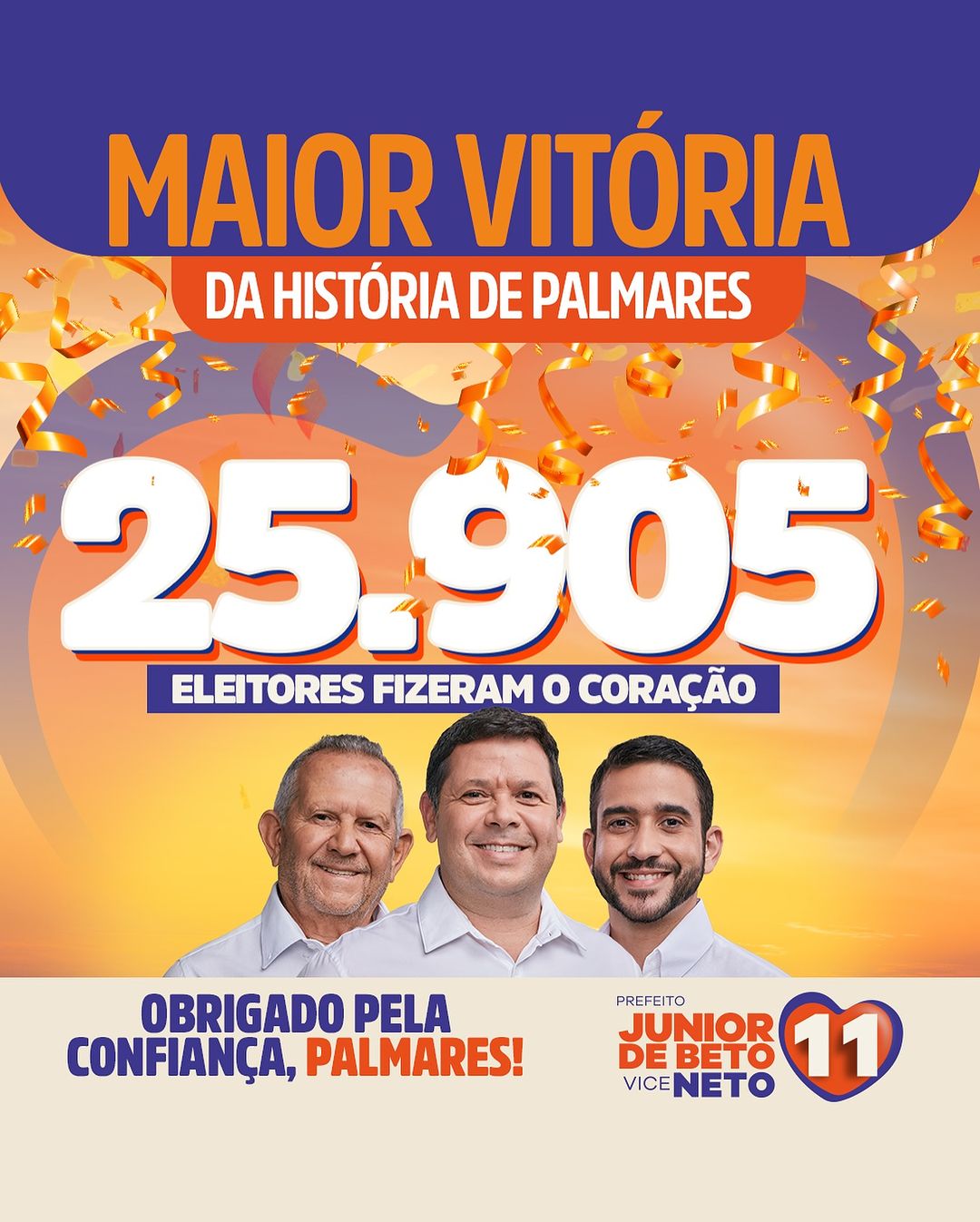 Construímos juntos a maior vitória política da história de Palmares